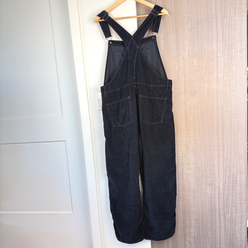 Free People We the Free Black Relaxed Corduroy Ziggy Overalls Size Medium - Picture 8 of 14